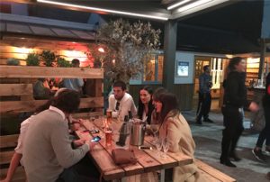 outdoor seating area